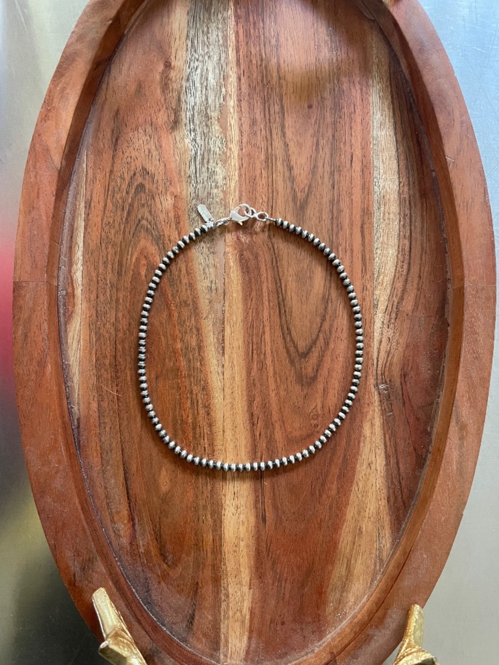 ❤️ Navajo 4mm Pearl Silver Necklace